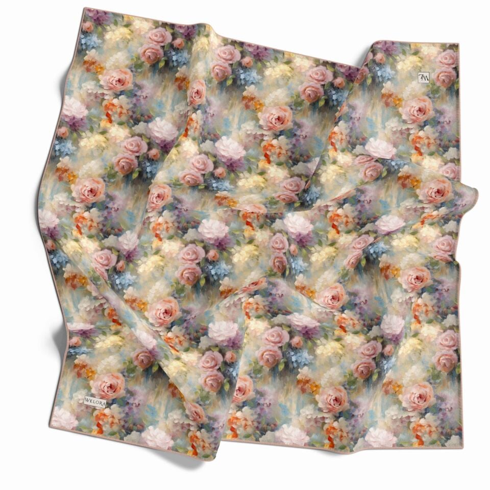 KARLEA SCARF YAZ ESİNTİSİ EŞARP DESEN PASTEL GARDEN