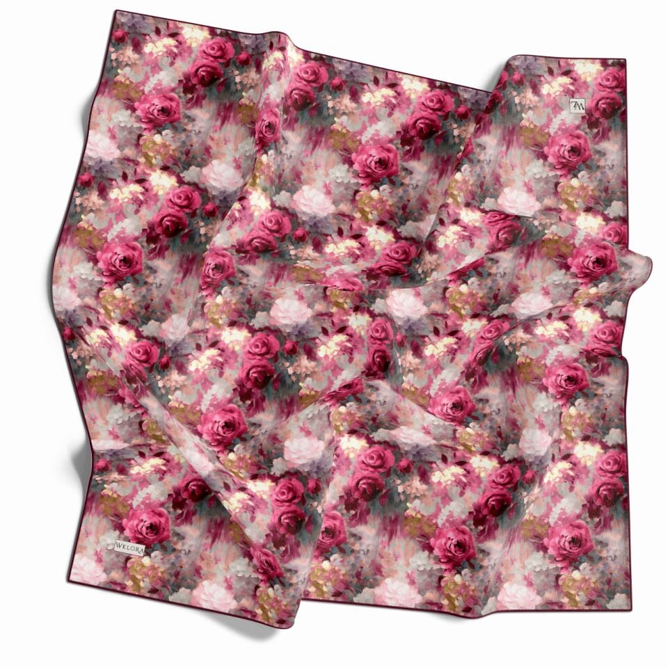 KARLEA SCARF YAZ ESİNTİSİ EŞARP DESEN PASTEL GARDEN