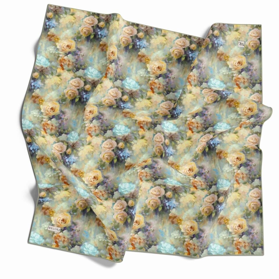 KARLEA SCARF YAZ ESİNTİSİ EŞARP DESEN PASTEL GARDEN