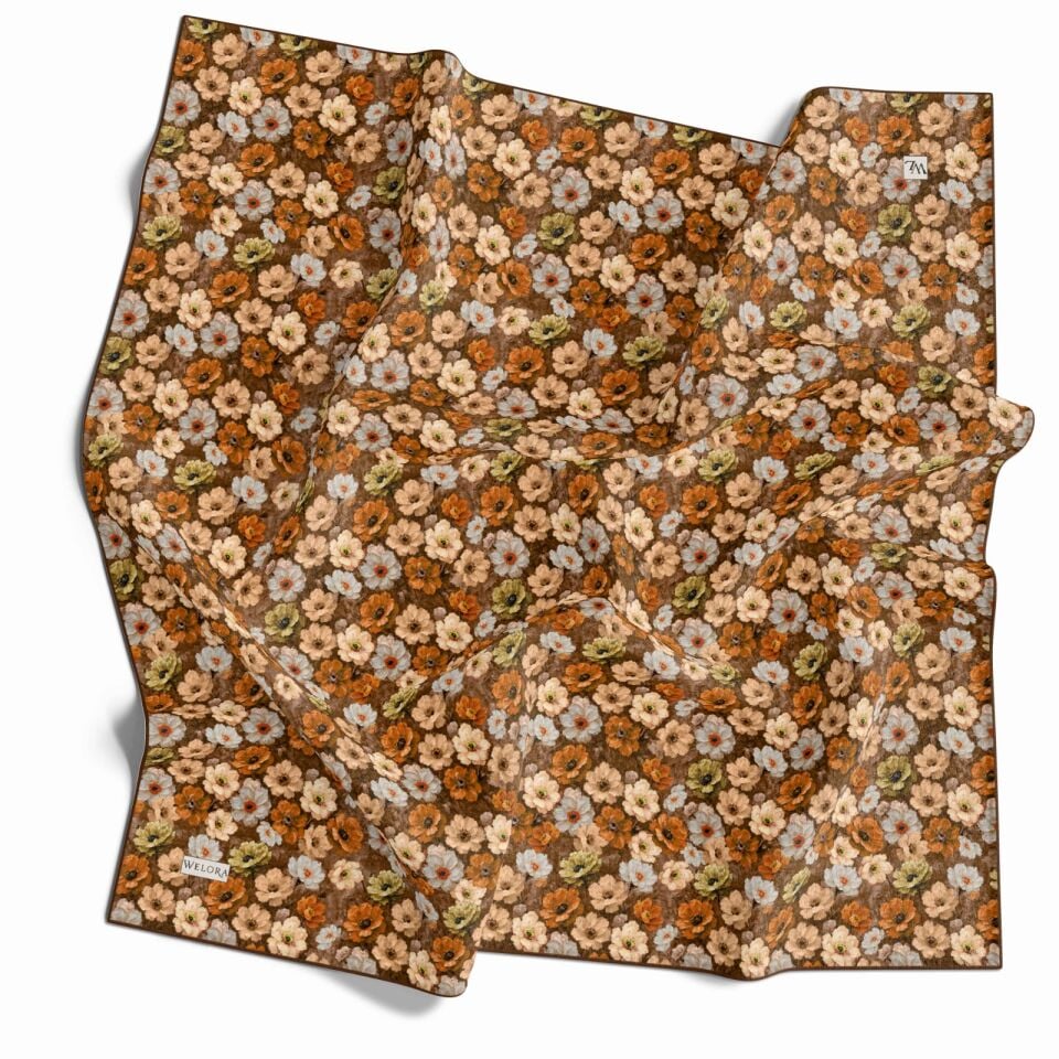 KARLEA SCARF YAZ ESİNTİSİ EŞARP DESEN MEADOW BLOOM