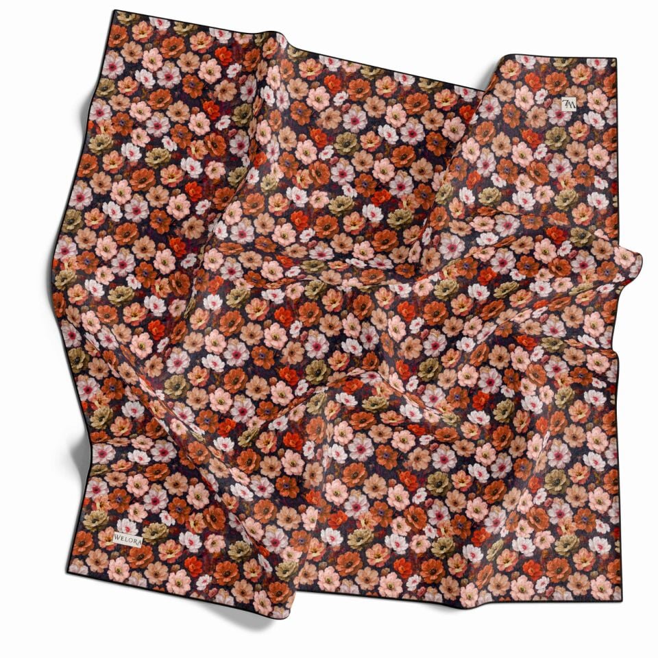 KARLEA SCARF YAZ ESİNTİSİ EŞARP DESEN MEADOW BLOOM