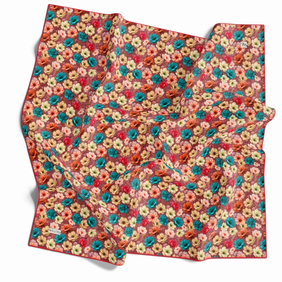 KARLEA SCARF YAZ ESİNTİSİ EŞARP DESEN MEADOW BLOOM