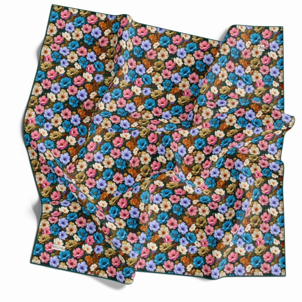 KARLEA SCARF YAZ ESİNTİSİ EŞARP DESEN MEADOW BLOOM