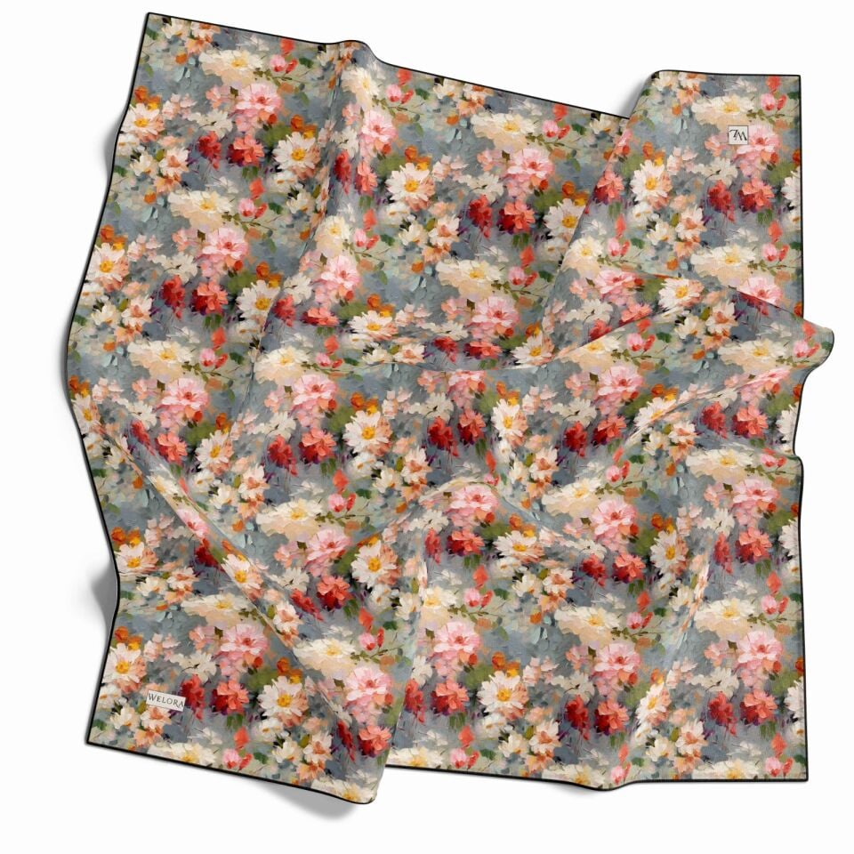 KARLEA SCARF YAZ ESİNTİSİ EŞARP DESEN DAİSY BREEZE