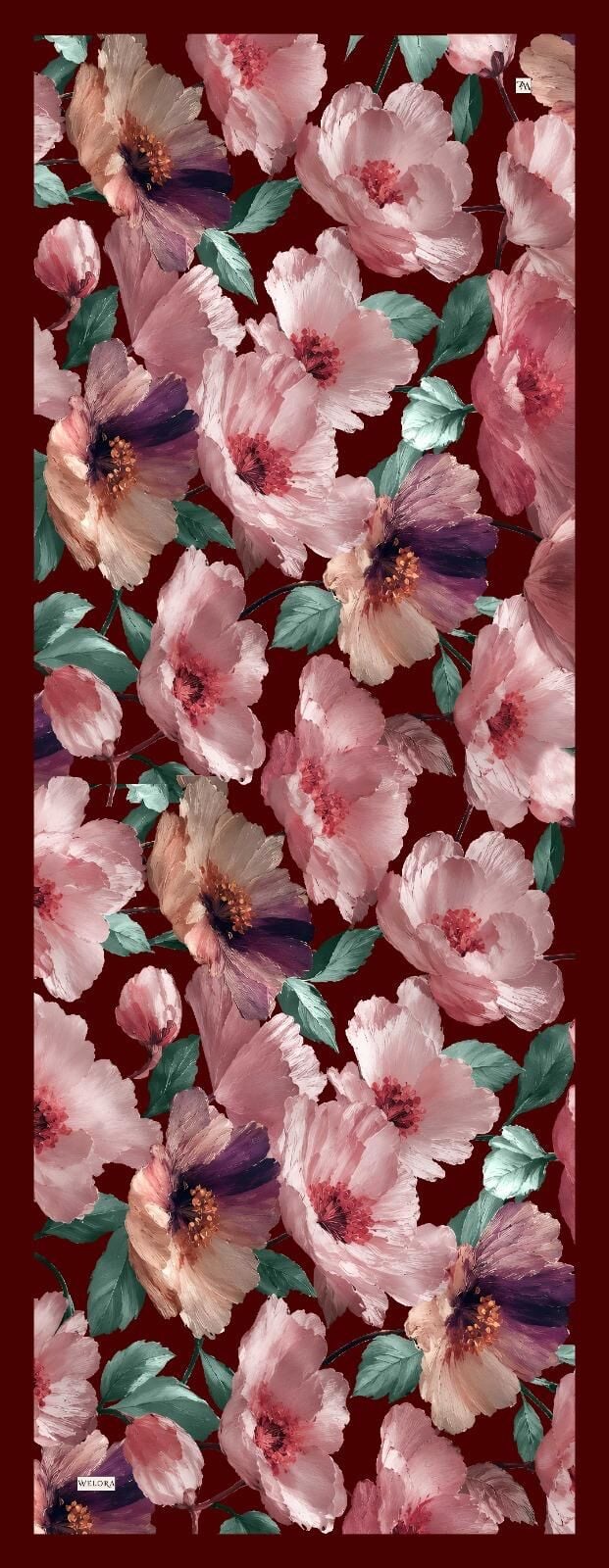 Karlea Scarf Organik Şal- Velvet Blossom