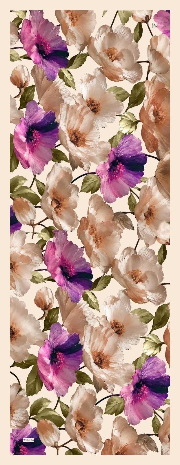 Karlea Scarf Organik Şal- Velvet Blossom