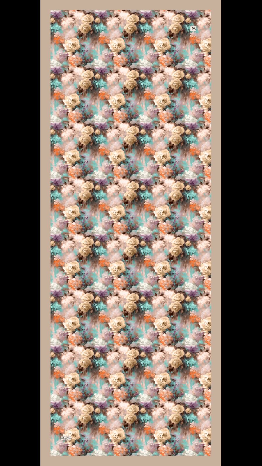 Karlea Scarf Organik Şal- Pastel Garden