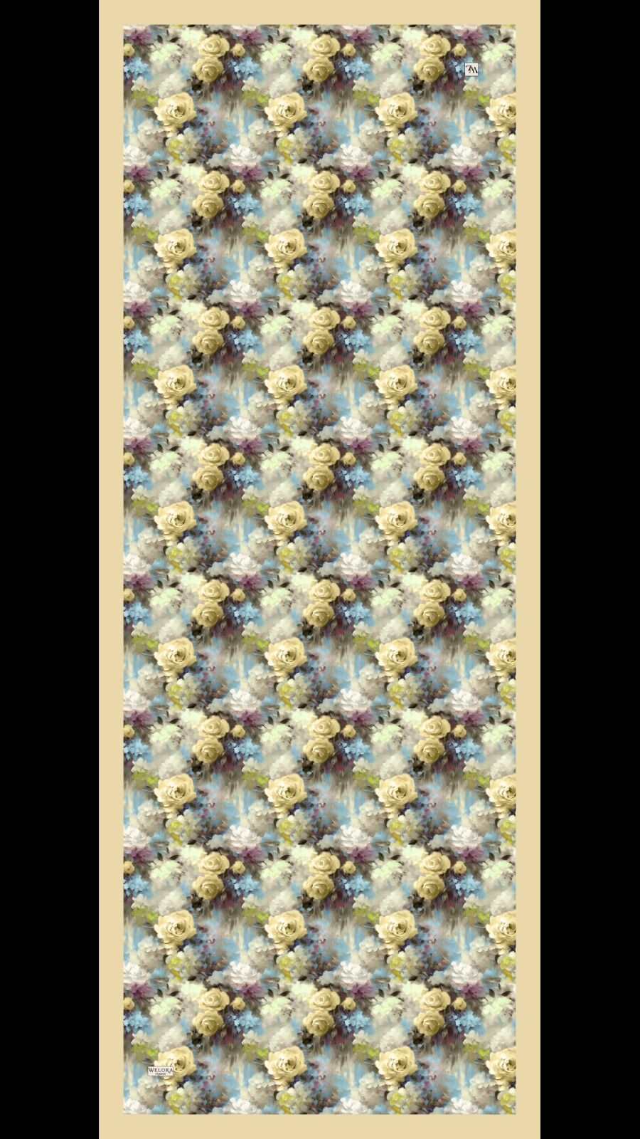 Karlea Scarf Organik Şal- Pastel Garden