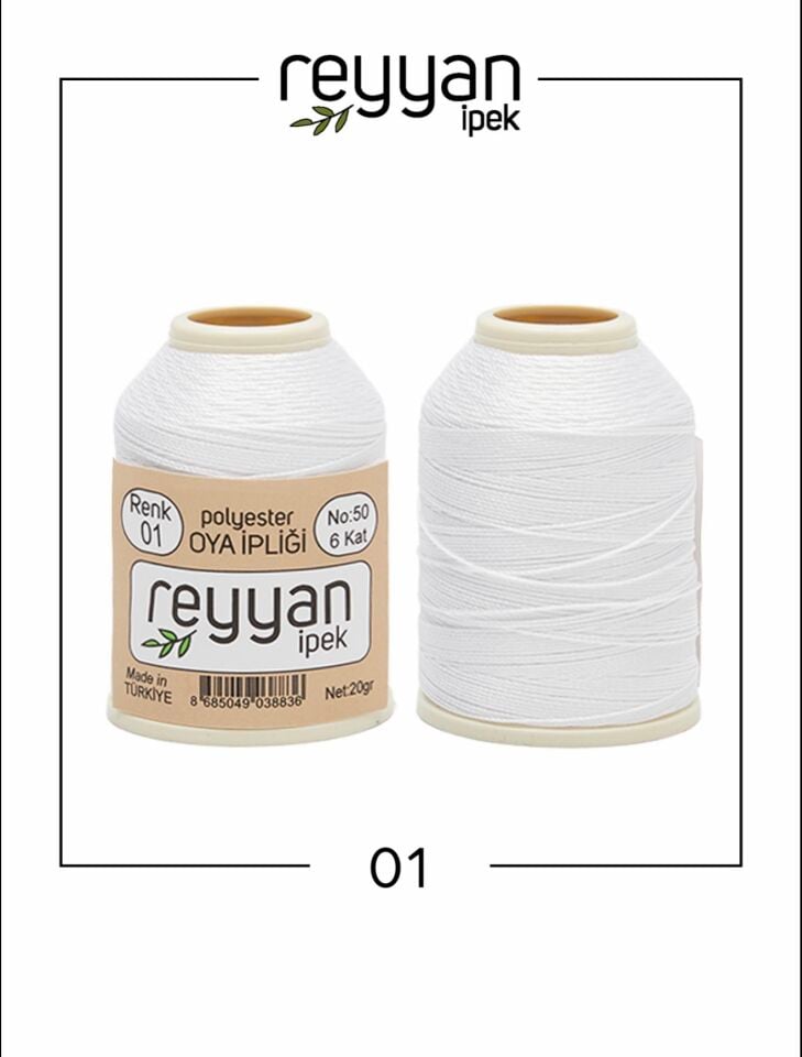 Reyyan 20Gr Polyester Oya İpi No:01