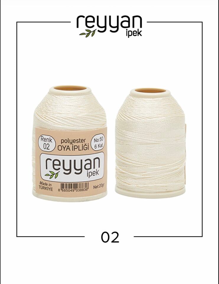 Reyyan 20Gr Polyester Oya İpi No:02