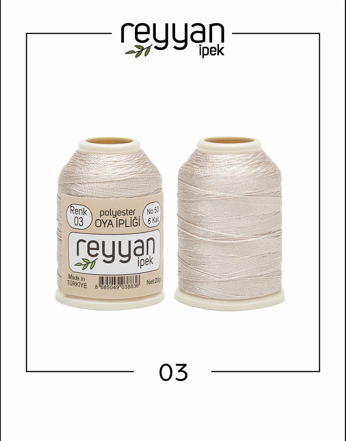 Reyyan 20Gr Polyester Oya İpi No:03
