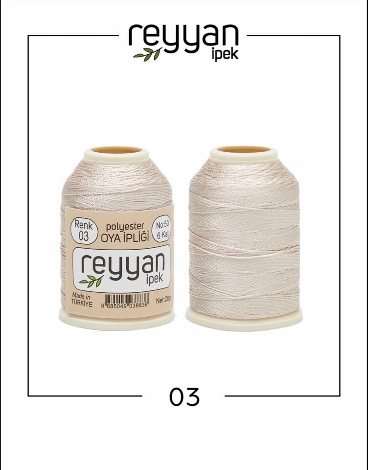 Reyyan 20Gr Polyester Oya İpi No:03