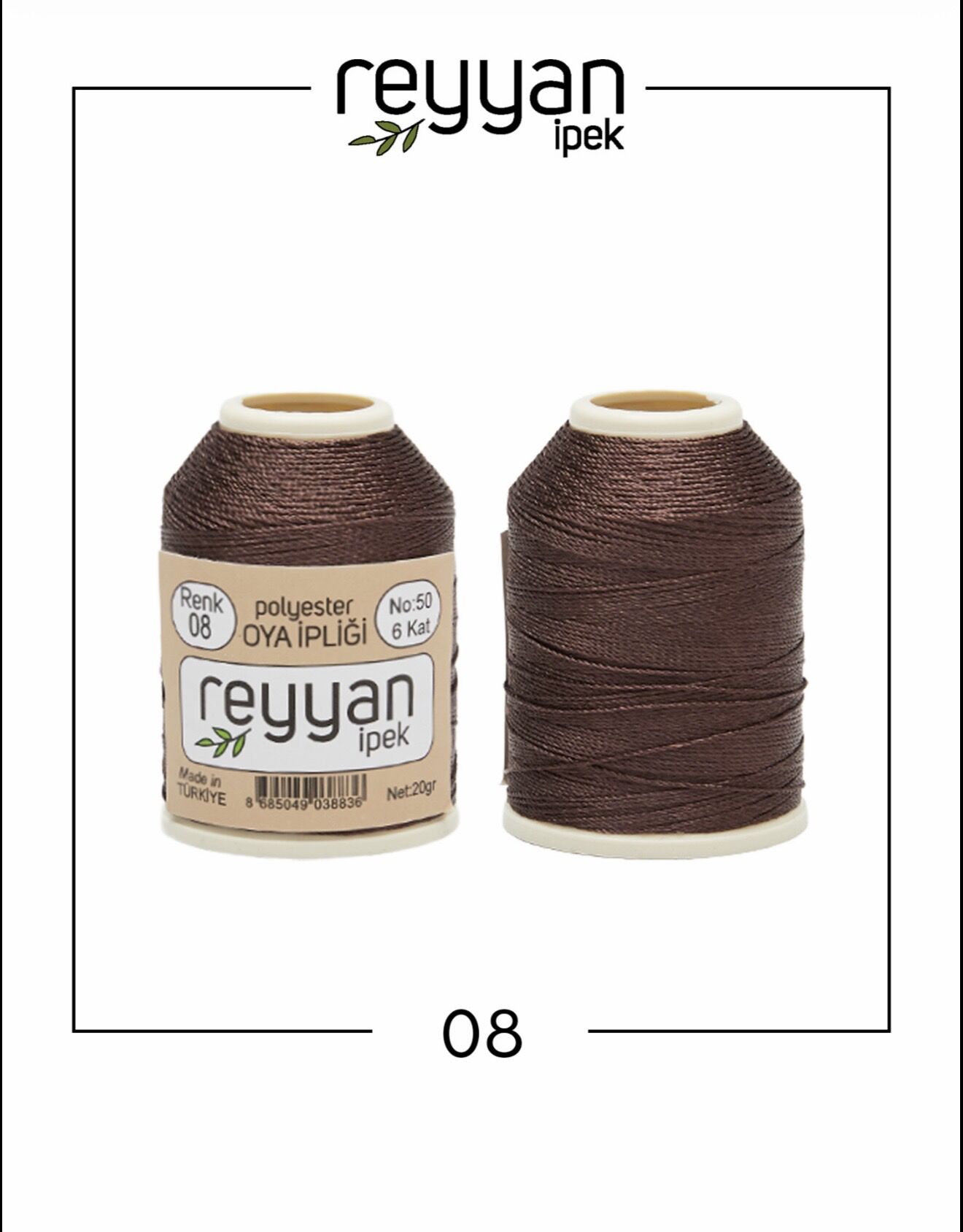 Reyyan 20Gr Polyester Oya İpi No:08