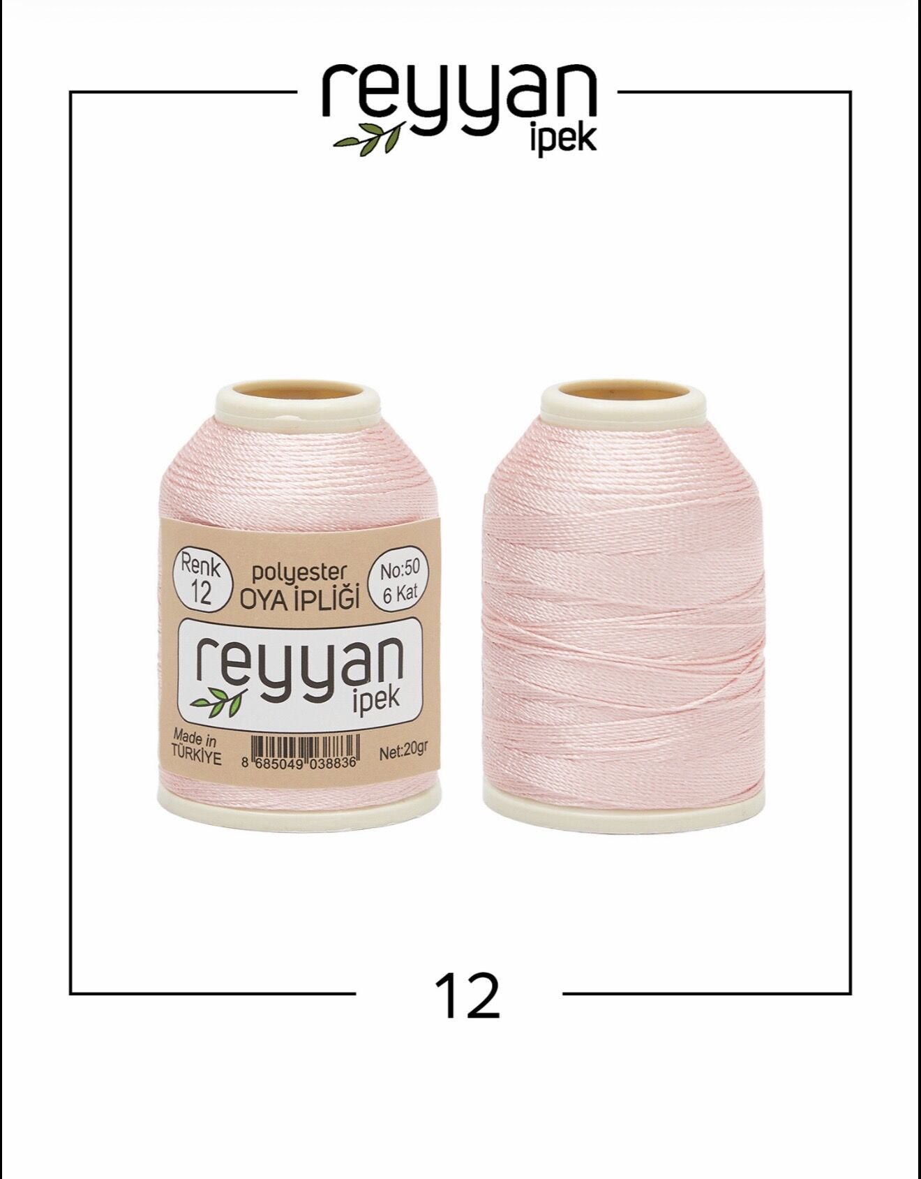 Reyyan 20Gr Polyester Oya İpi No:12