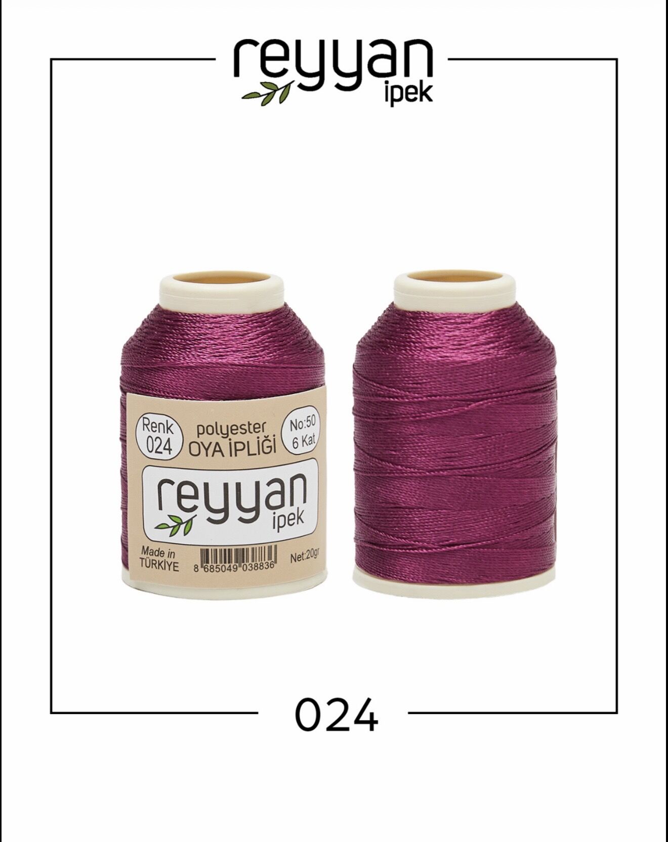 Reyyan 20Gr Polyester Oya İpi No:24