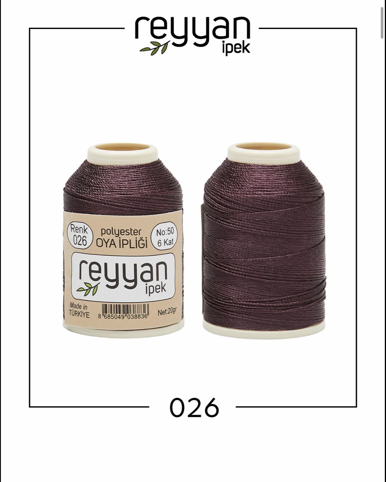 Reyyan 20Gr Polyester Oya İpi No:26