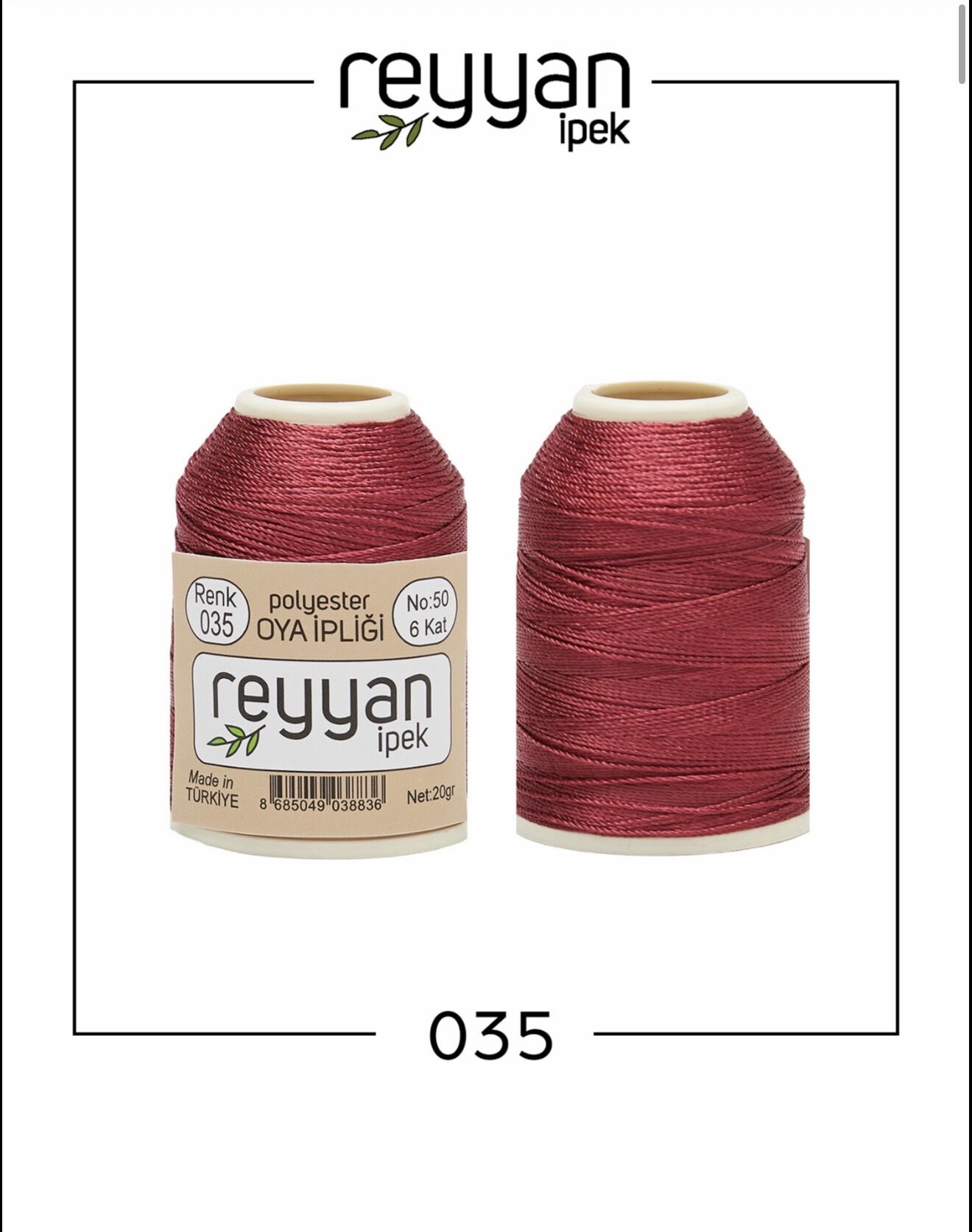 Reyyan 20Gr Polyester Oya İpi No:35