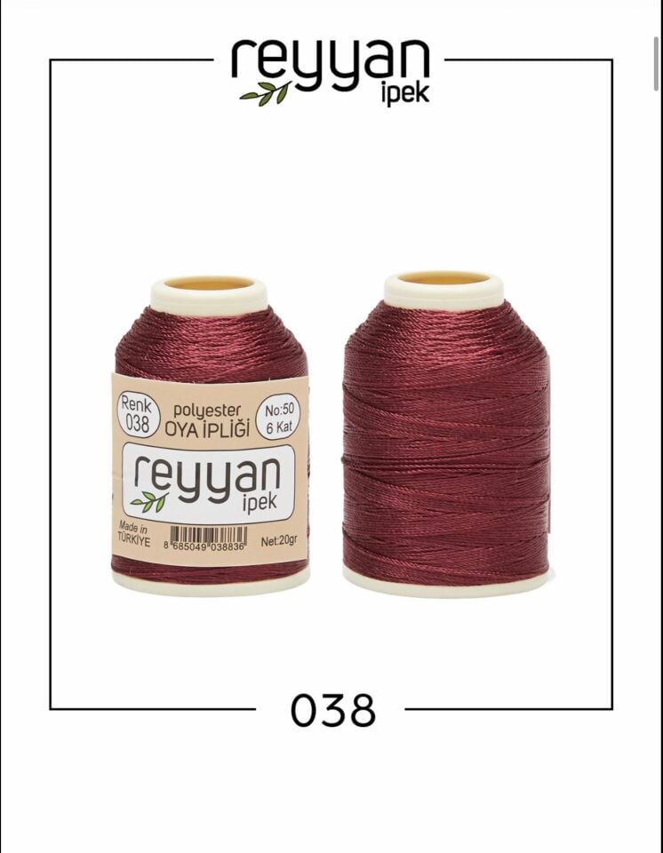 Reyyan 20Gr Polyester Oya İpi No:38