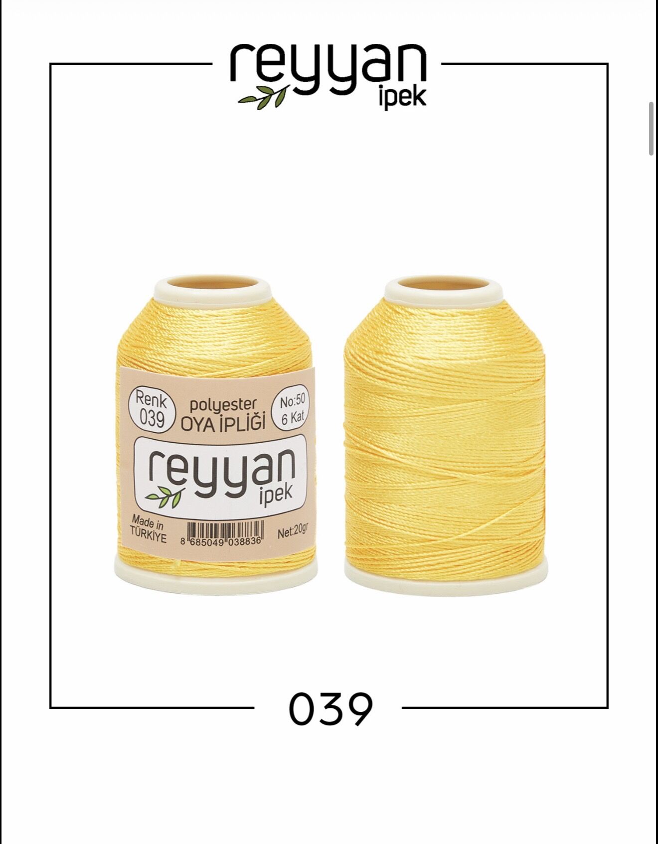 Reyyan 20Gr Polyester Oya İpi No:39