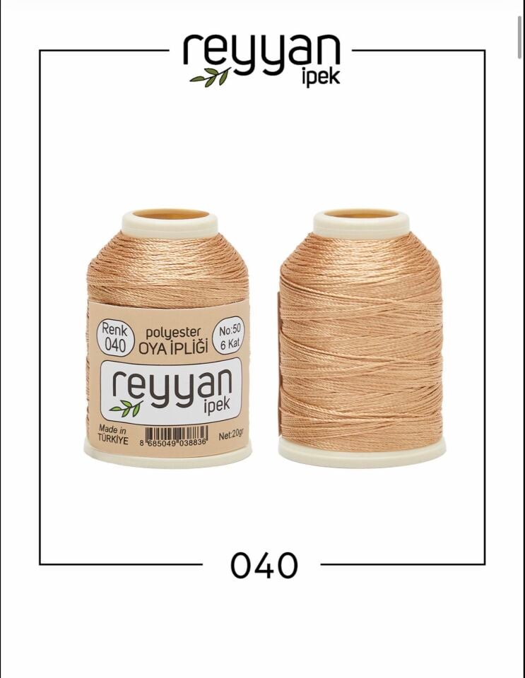 Reyyan 20Gr Polyester Oya İpi No:40