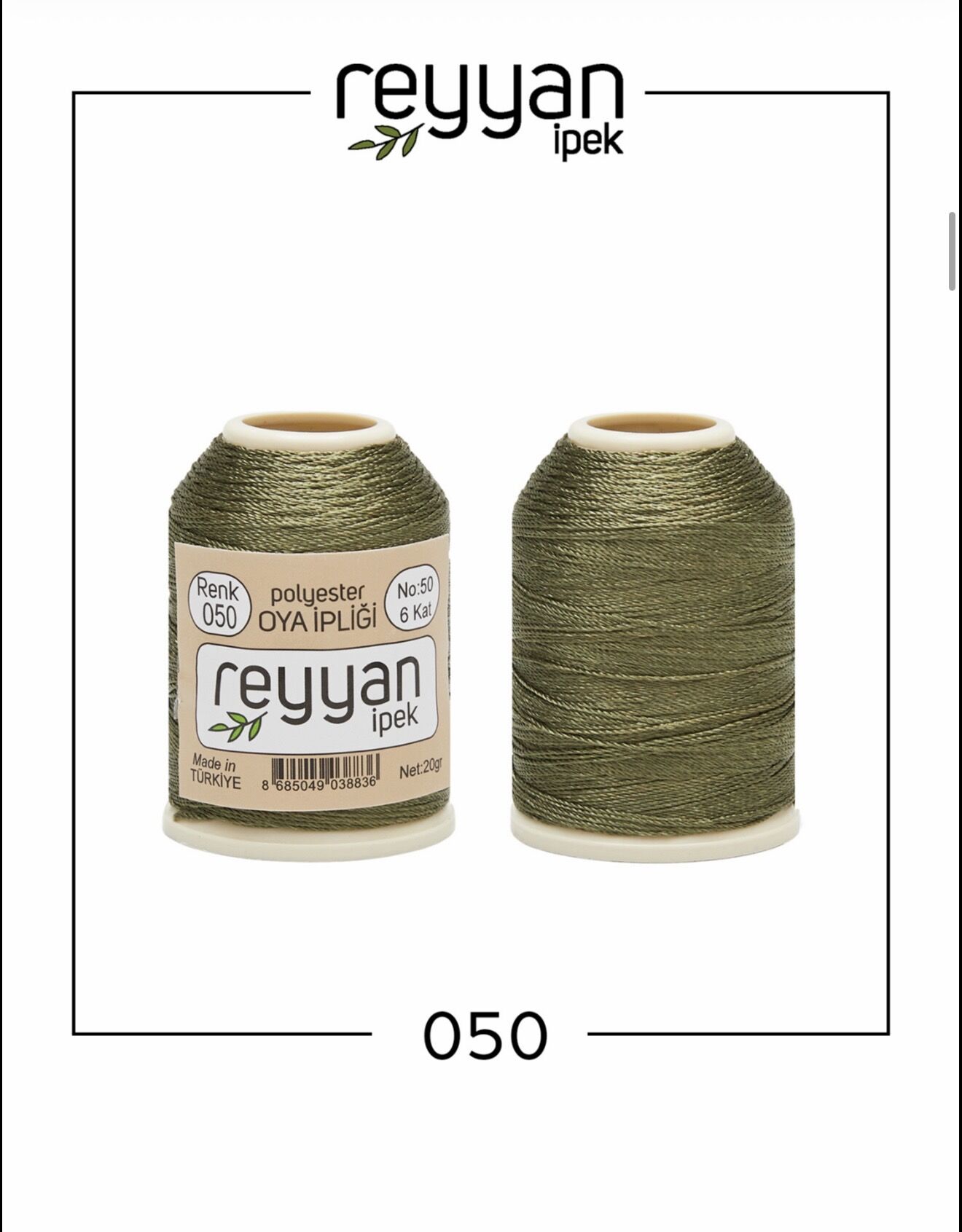 Reyyan 20Gr Polyester Oya İpi No:50