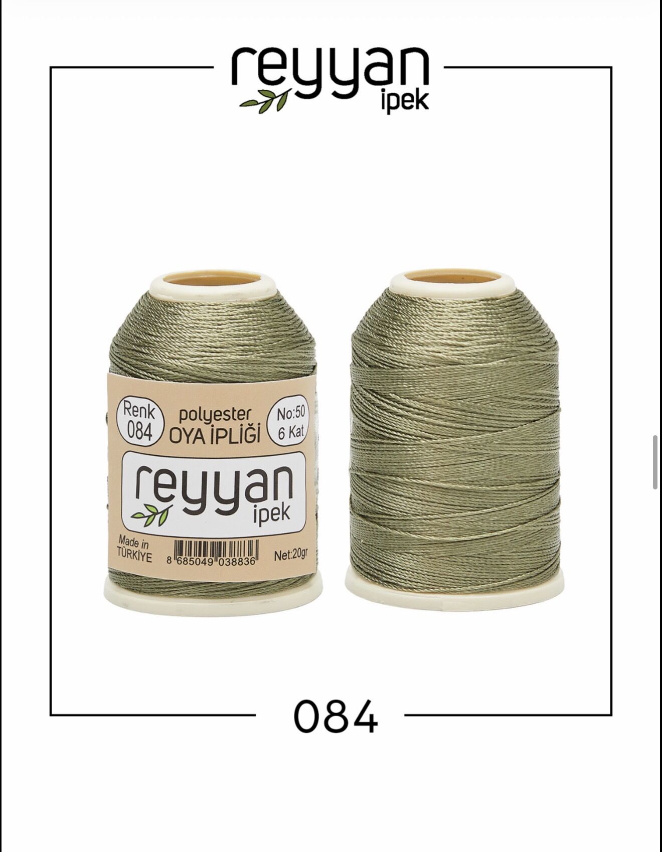 Reyyan 20Gr Polyester Oya İpi No:84
