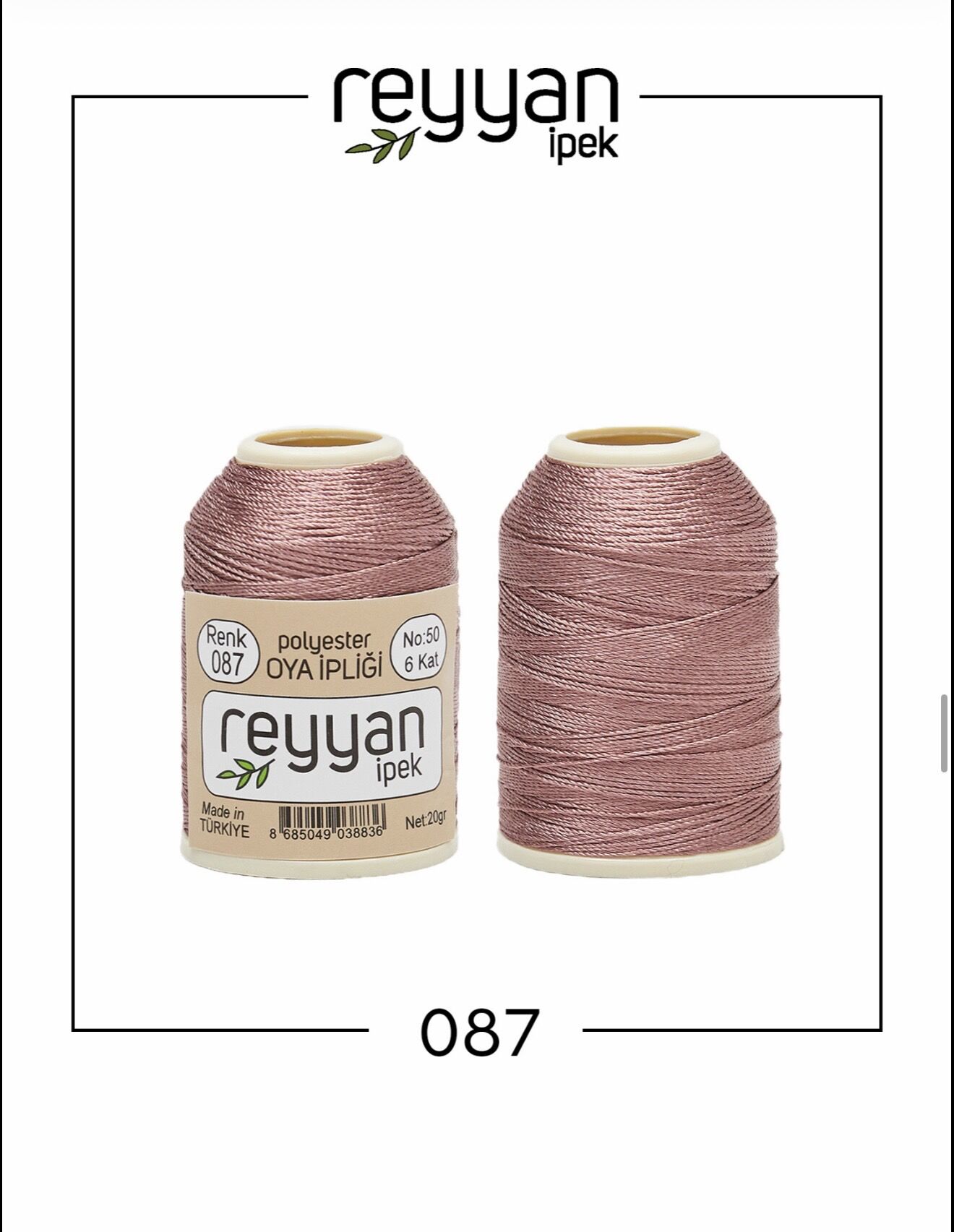 Reyyan 20Gr Polyester Oya İpi No:87