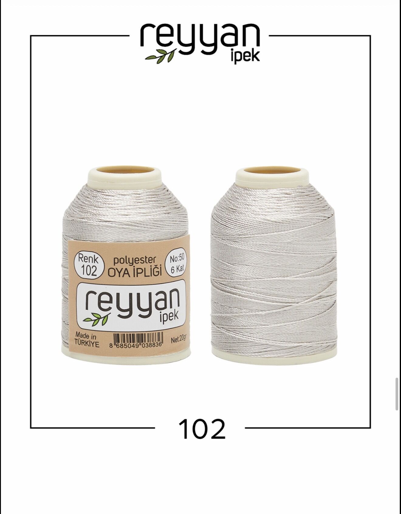 Reyyan 20Gr Polyester Oya İpi No:102