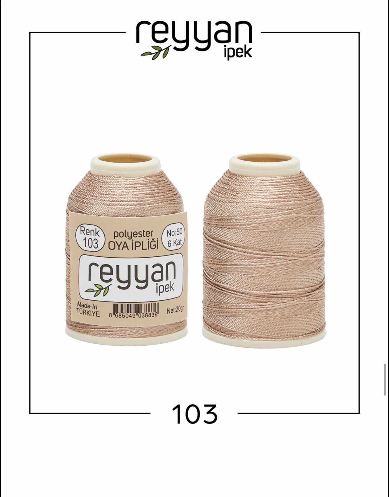Reyyan 20Gr Polyester Oya İpi No:103