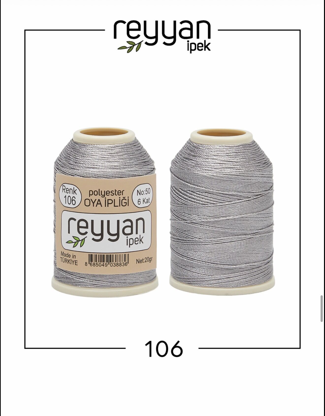 Reyyan 20Gr Polyester Oya İpi No:106