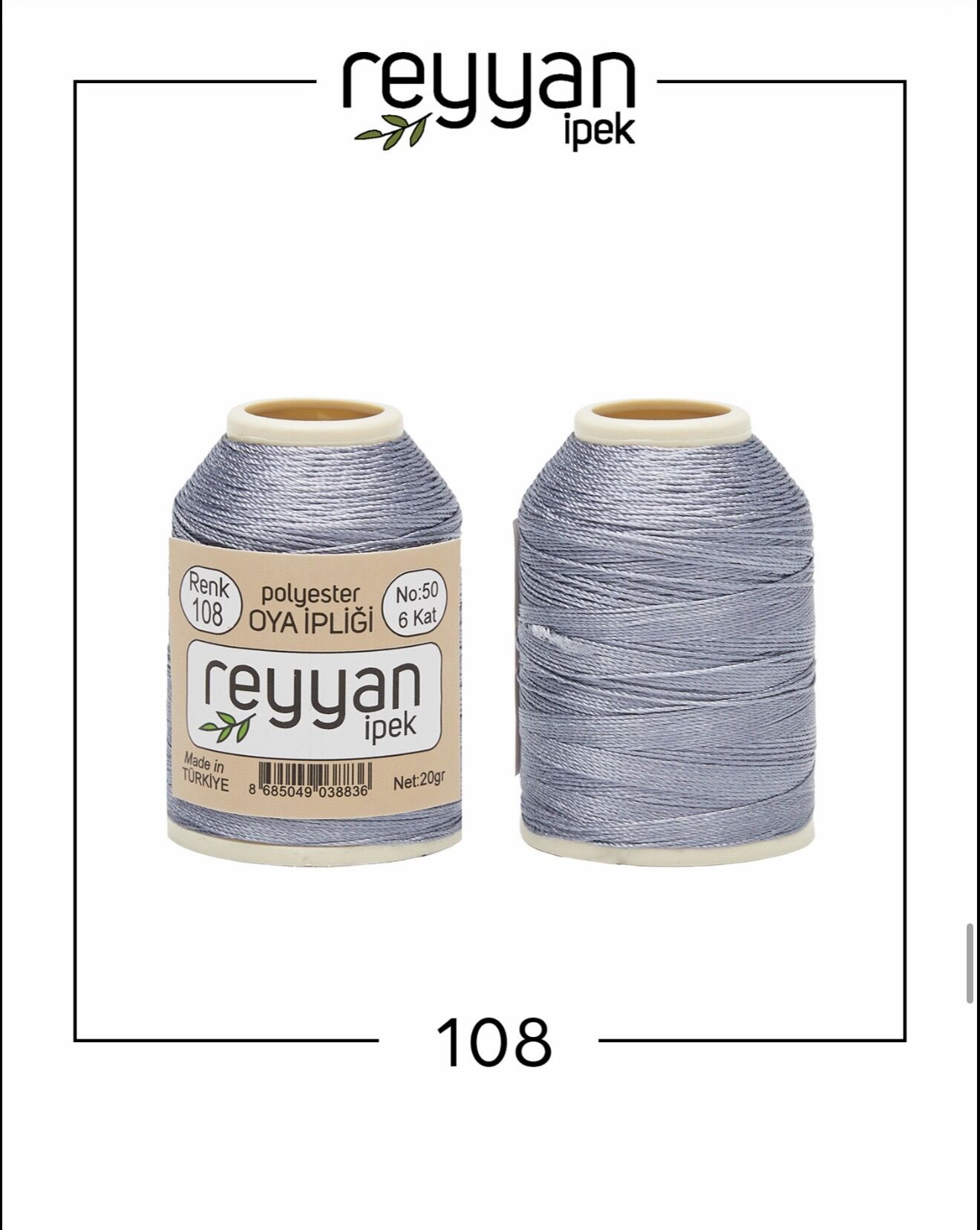 Reyyan 20Gr Polyester Oya İpi No:108