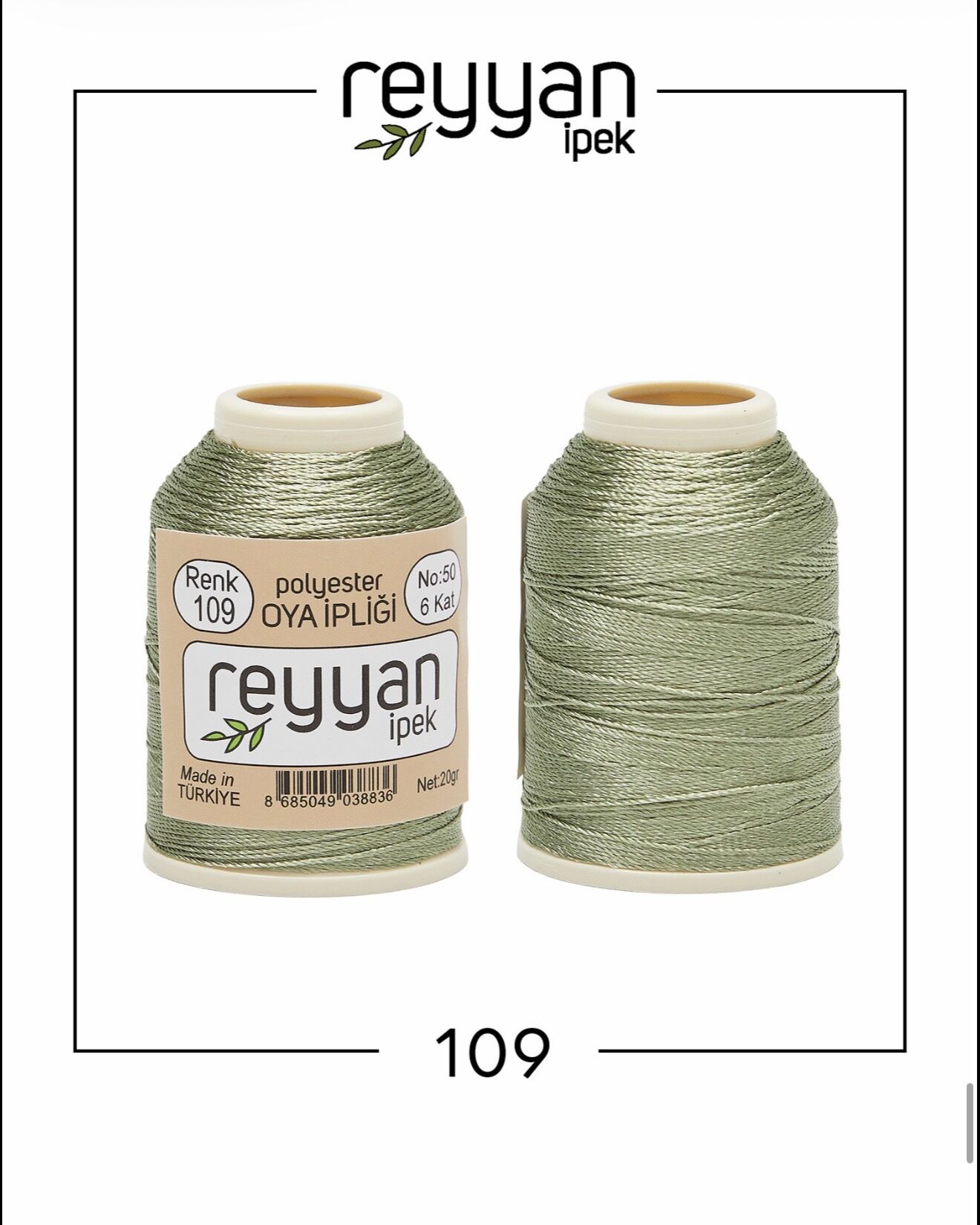 Reyyan 20Gr Polyester Oya İpi No:109