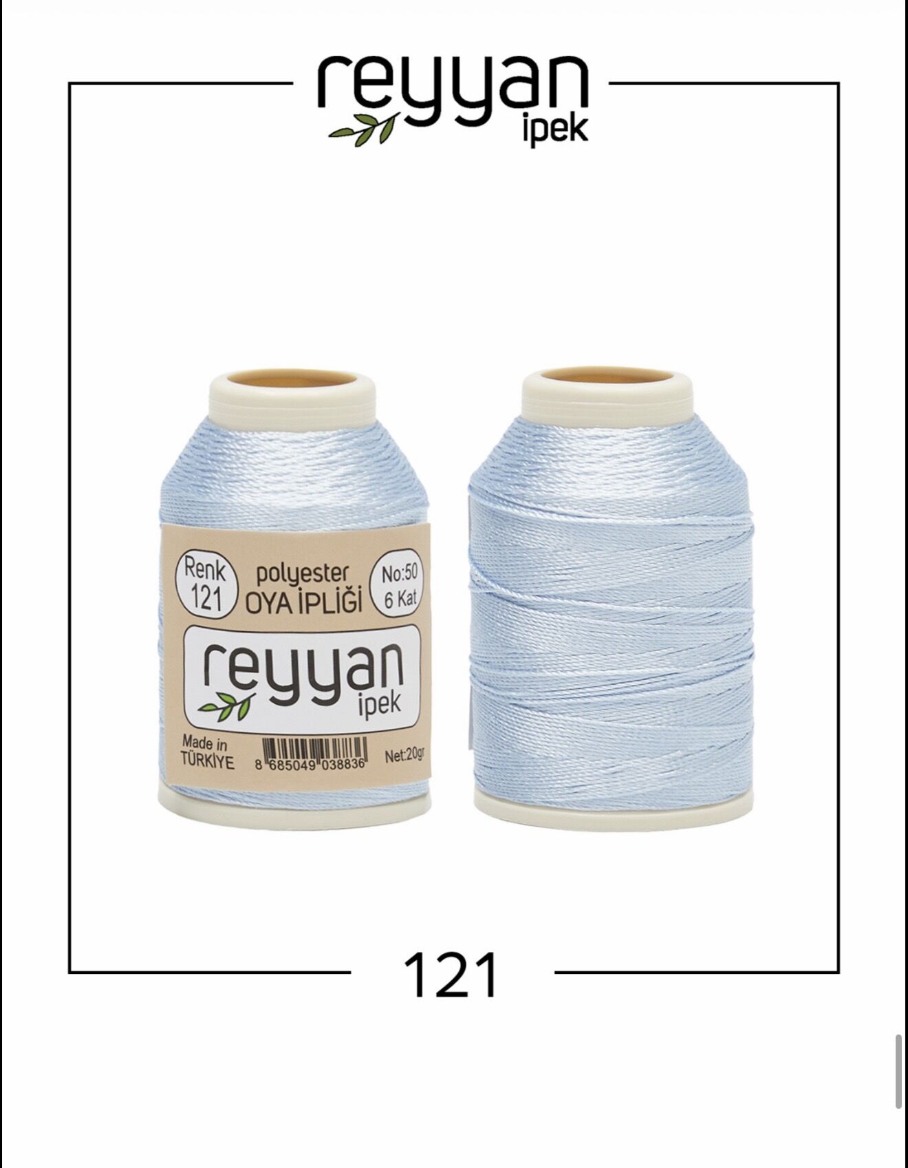 Reyyan 20Gr Polyester Oya İpi No:121