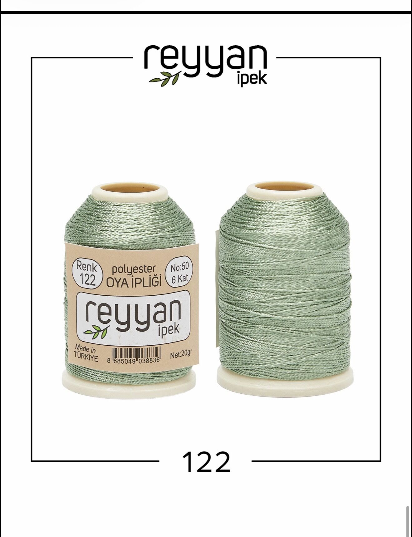 Reyyan 20Gr Polyester Oya İpi No:122