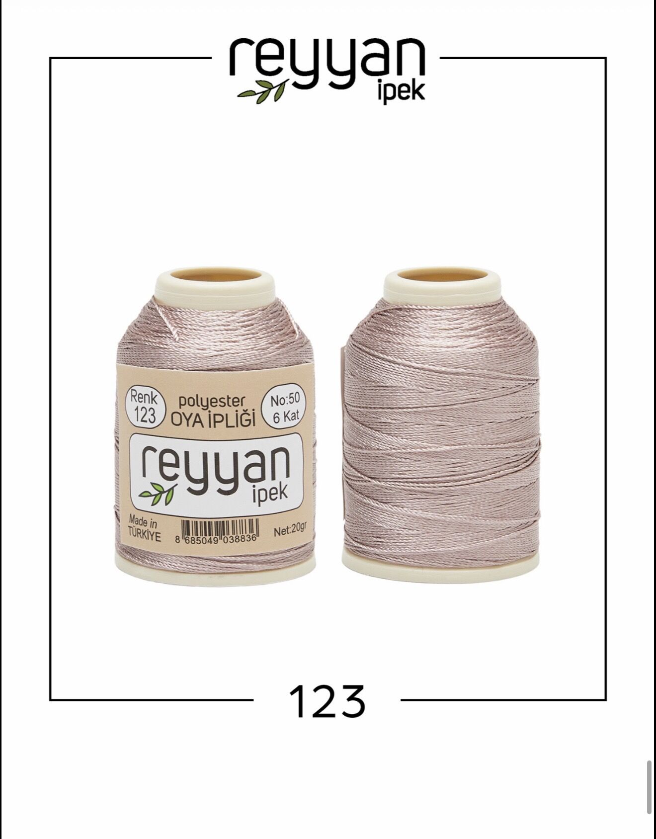 Reyyan 20Gr Polyester Oya İpi No:123