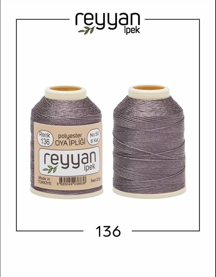 Reyyan 20Gr Polyester Oya İpi No:136