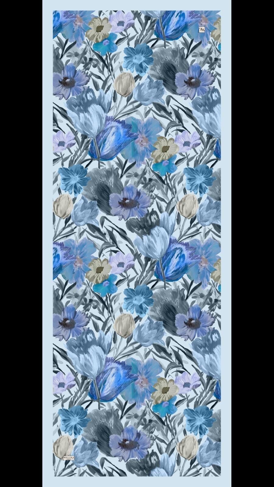 Karlea Scarf Organik Şal Mavi Serisi