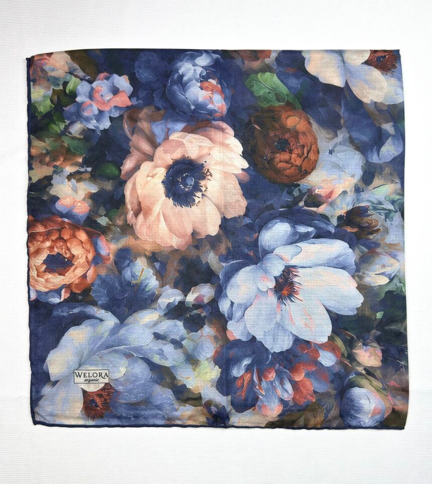 Karlea Scarf Organik Eşarp - Velvet Bloom