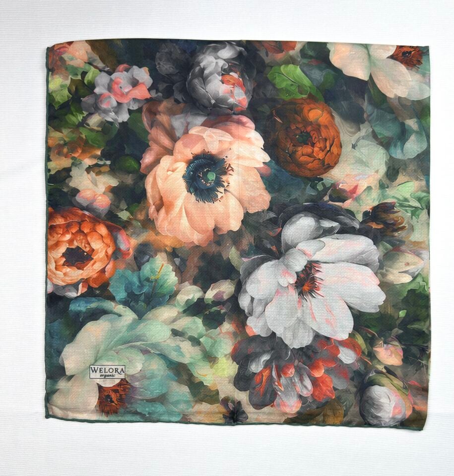 Karlea Scarf Organik Eşarp - Velvet Bloom