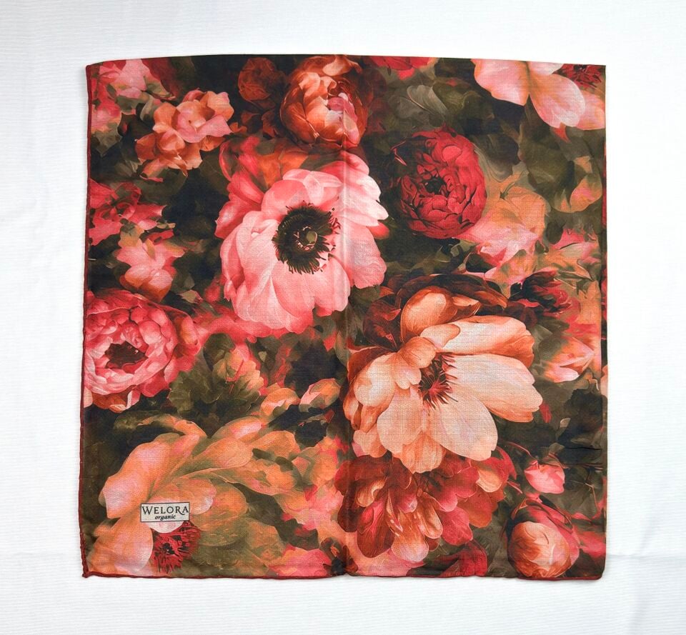 Karlea Scarf Organik Eşarp - Velvet Bloom